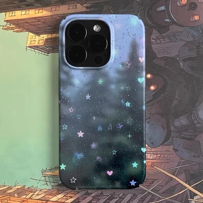 Blurred Atmosphere with Stars Phone Case for IPHONE 17 Air 16E 15 PROMAX 14 Plus 13 12 MINI 11 PRO 16Plus XR Acrylic Phone Cover