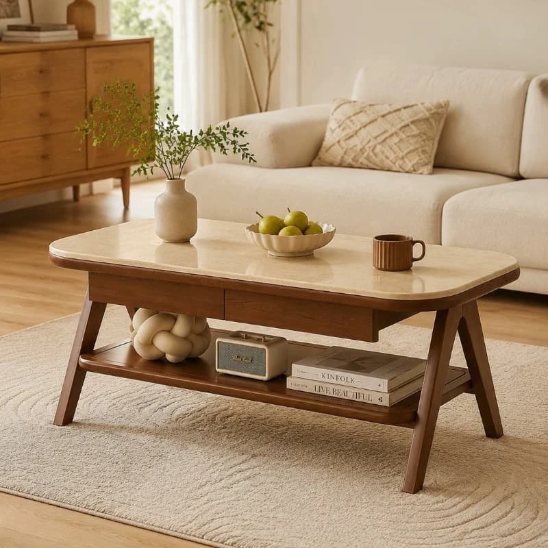 Vintage Floor Coffee Tables Clearance Desk Brown Stone Coffee Tables Storage Flower Tavolino Da Salotto Furniture Living Room