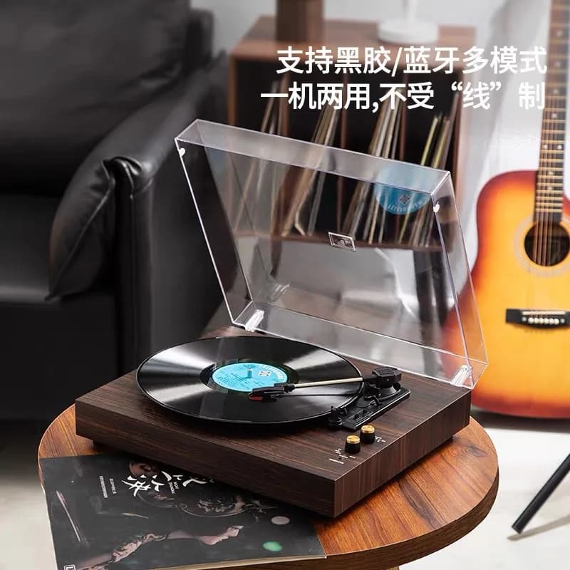 Classic Vintage Vinyl Turntable Retro Gramophone Multifunctional 2-in-1 Bluetooth Speaker