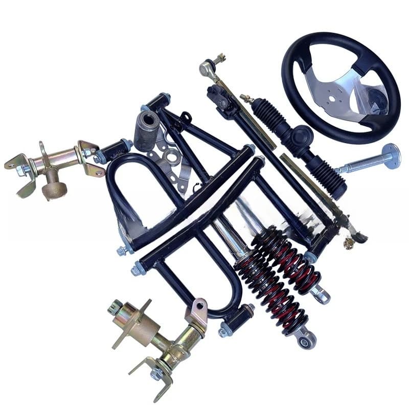 Modified ATV accessories, four-wheel kart front suspension rocker arm assembly, steering system for steering machine