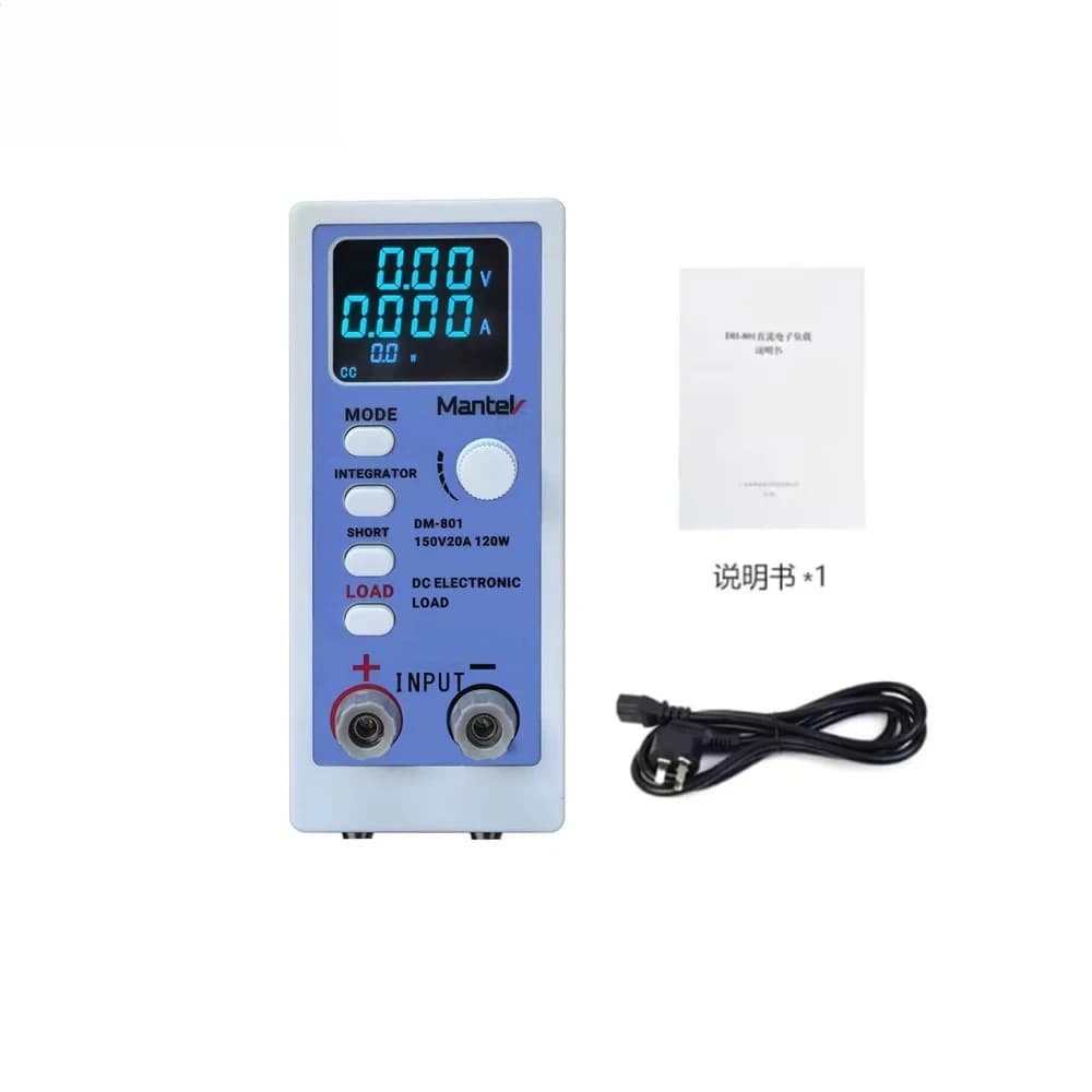 for 150V 20A 120W DC Electronic Load Tester, Mini Battery Discharge Capacity with Power Accumulation Function
