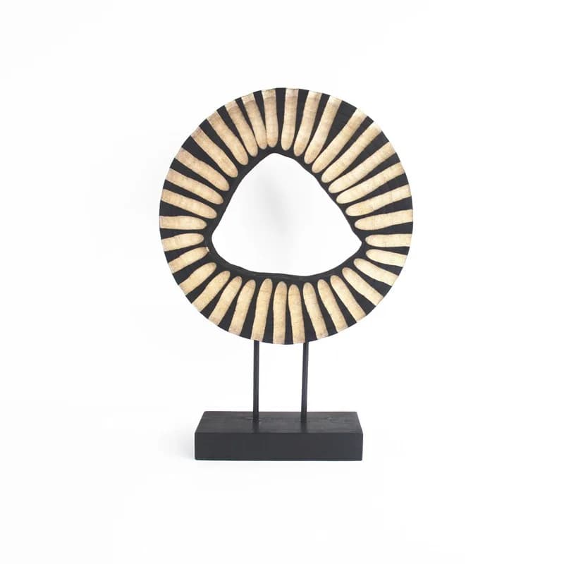 Tabletop decorative ornament, light luxury high-end wooden ornament