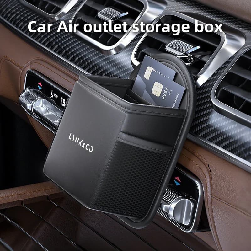 Car Air Vent Storage Box Phone Holder Sunglasses Bag Auto Accessories For LYNK&CO Co 01 02 + Hatchback 03+ Phev 05+ Phev 06 09