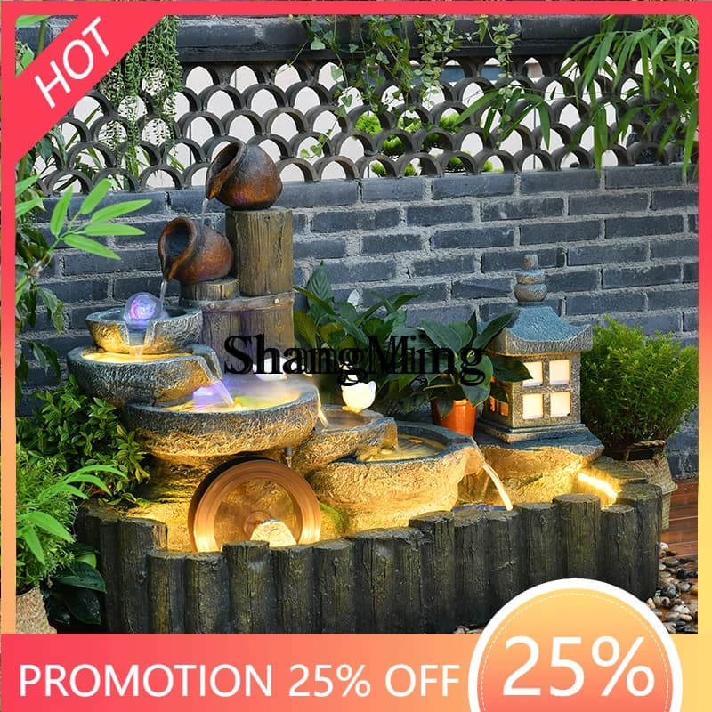 SM Chinese rockery flowing water fountain landing landscape living room lucky decoration ornament