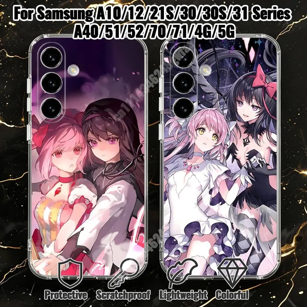 Puella Magi Madoka Magica Phone Case for Samsung Galaxy A71 70 52 51 31 30 A30S 21S A12 A10 Transparent Cover