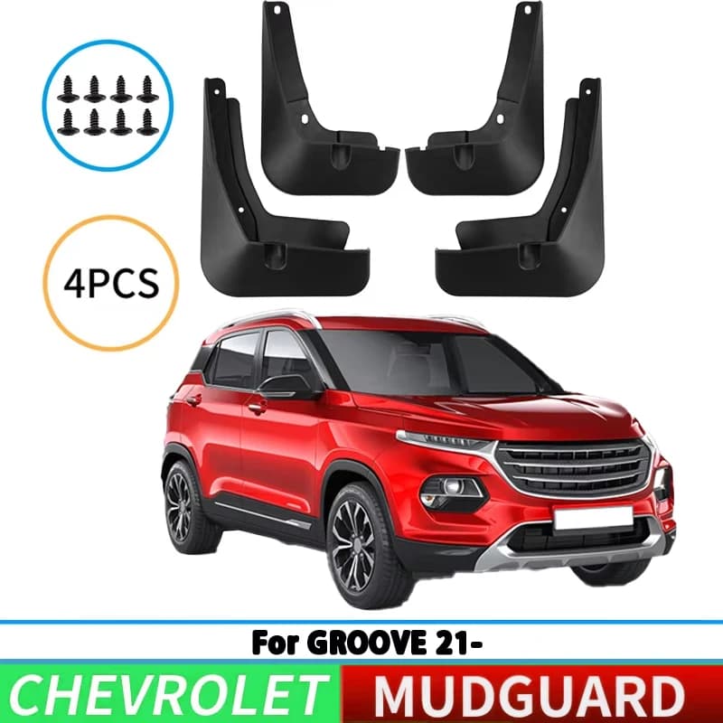 For Chevrolet Groove 2021-2025 Car Tire Fender Splash Guard Front and Rear Wheel Fender Auto Parts 4pcs
