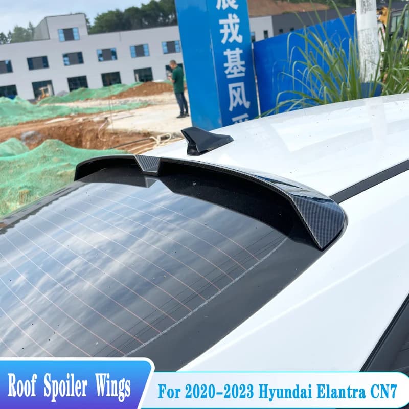 For 2020-2023 Hyundai Elantra Avante CN7 Car Rear Window Roof Spoiler Wing ABS Plastic Exterior Tuning Trim Body Kit Accessories