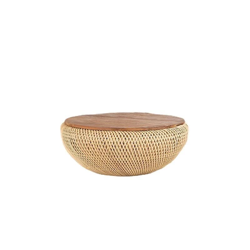 Handmade rattan coffee table living room household rattan woven small apartment tea table