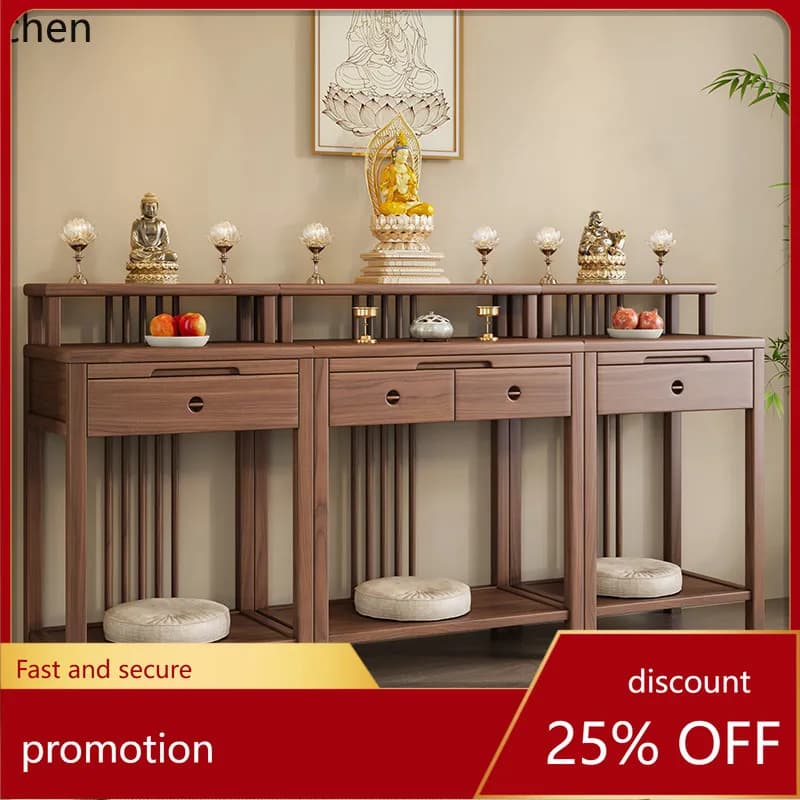 CZ Solid Wood Buddha Altar Table God Altar Wealth God Altar Table Incense Table Home Use