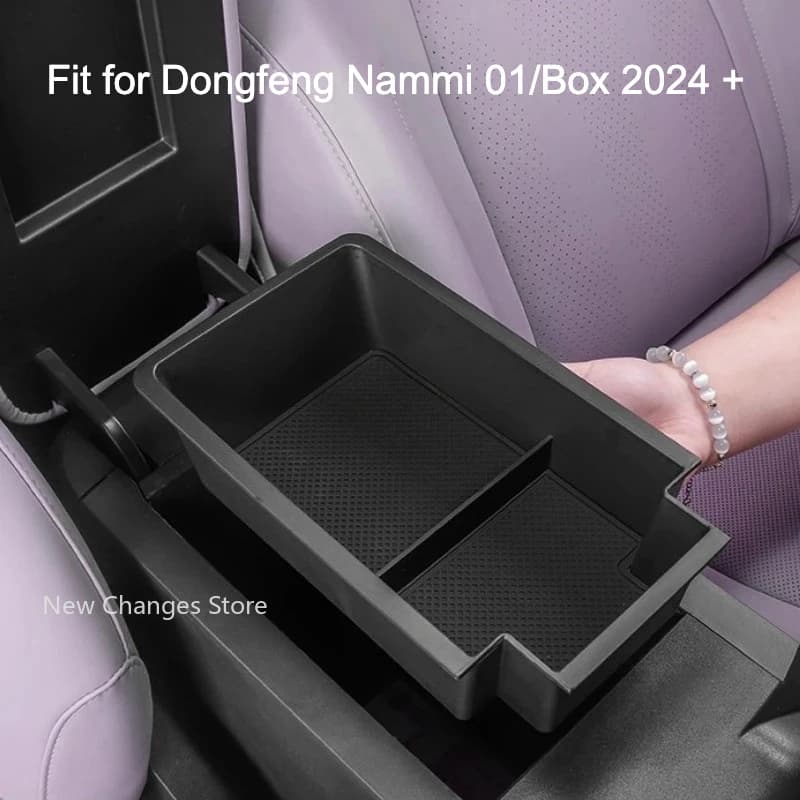 For Dongfeng Nammi 01/Box 2024 + Car Styling Center Console Armrest Storage Box Pad Organizer Tray Compartment Cover Accessories