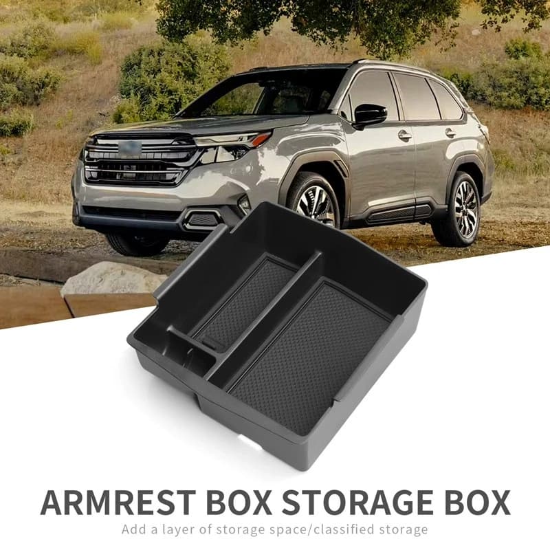 For Forester 2025 Car Armrest Storage Box Center Console Multifunctional Organizer Tray Car Interior Accessories