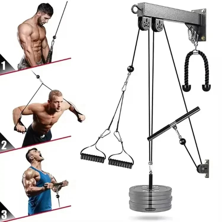 Popular Wall Pull Down Set Gym Multi Functional Pulley Heavy Duty Pull up Bar Adjustable Fitness Accessories Gym Cable System