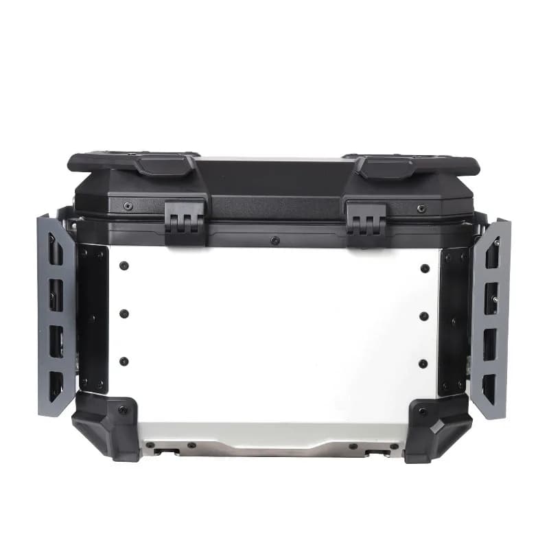 Motorcycle trunk Multifunctional armored black and white aluminum combined trunk Scooter trunk