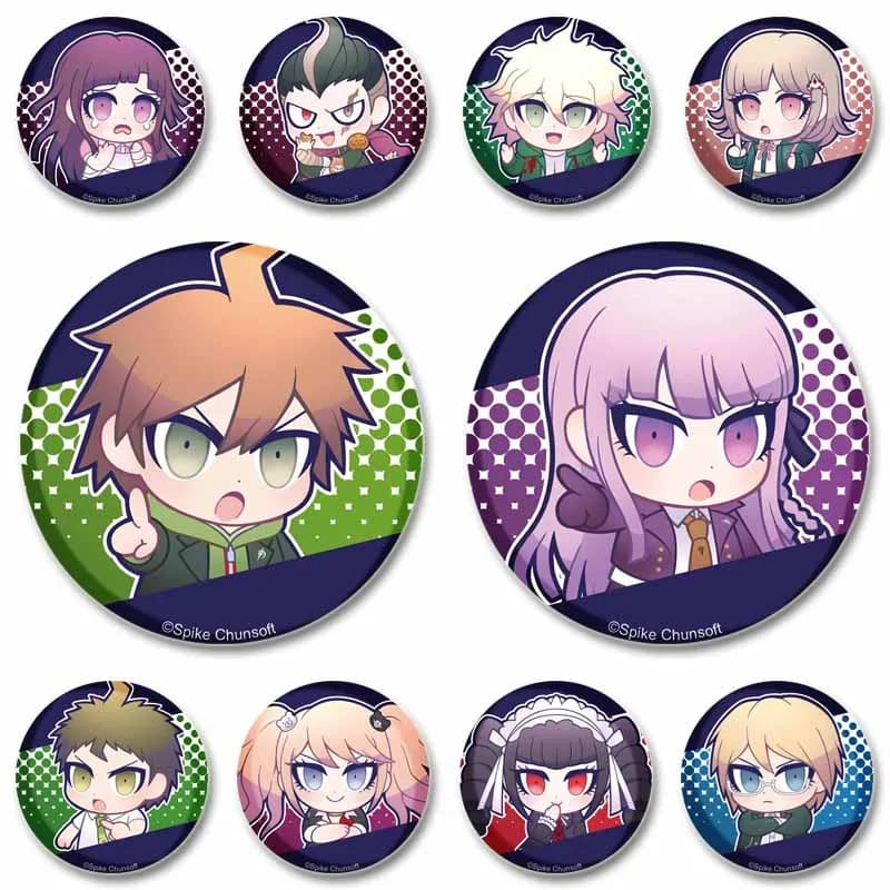 58mm Anime Danganronpa Enamel Pin Handmade Brooch for Clothes Cartoon Cosplay Badge Backpack Decoration Jewelry Children's Gift