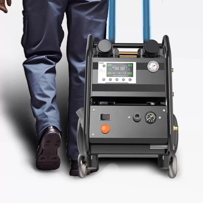 Portable floor heating cleaning machine, automatic geothermal pipe integrated machine