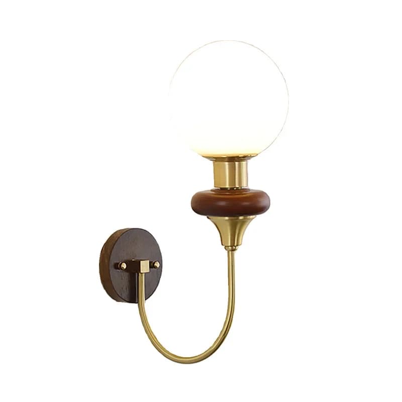 French retro bedroom wall lamp high-end solid wood simple atmosphere bedside lamp American living room background