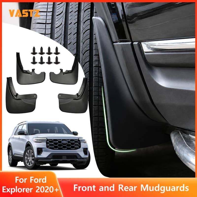 No Drilling Mud Flaps Splash Guards Front and Rear Fender Mudguards for Ford Explorer 2020-2026 Exterior Car Accessories