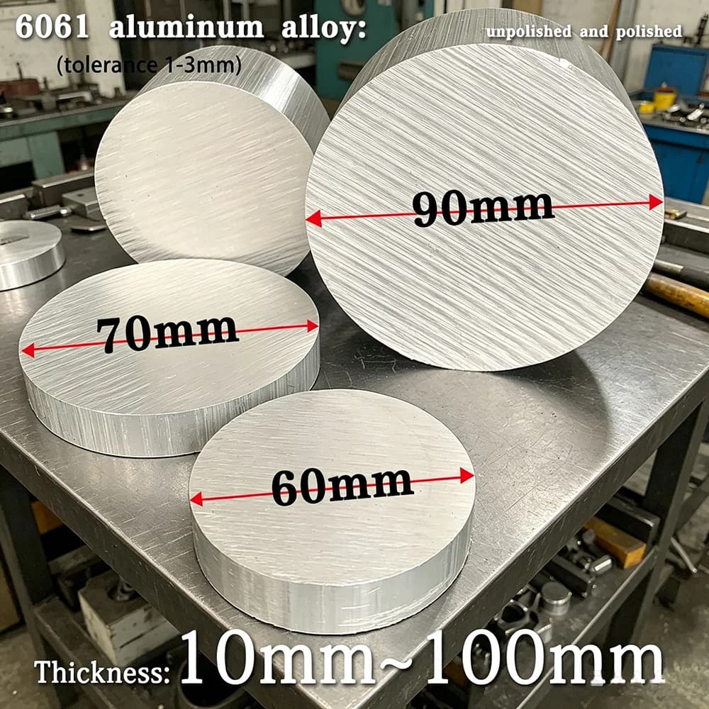 6061High Quality Aluminum Alloy Round Rod, Diameter: 60~100mm, Length: 10~100mm, Widely Used, at Your Own Discretion