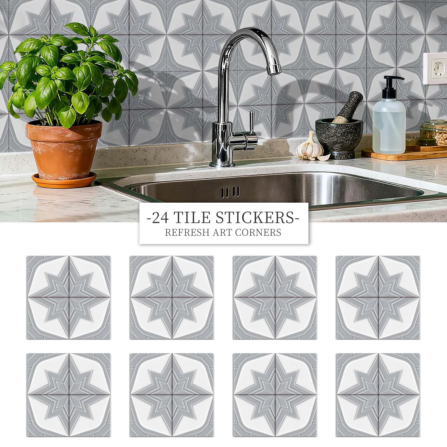 36 self-adhesive PVC tile stickers, kitchen and bathroom use self-adhesive splash proof stickers for home decoration
