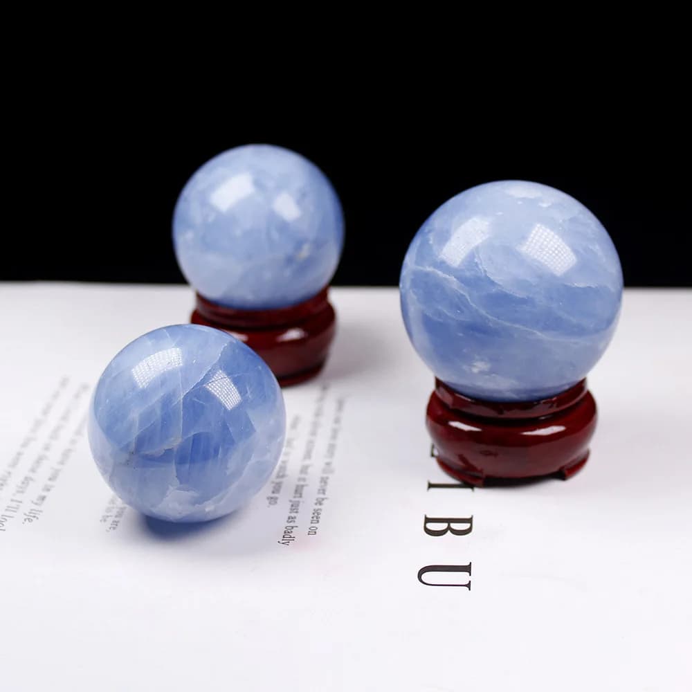 1PC 6cm Natural Chocolate Calcite Ball Home Decor Healing Crystal Jewelry Ornaments Meditation Delicate Easter Christmas Gifts