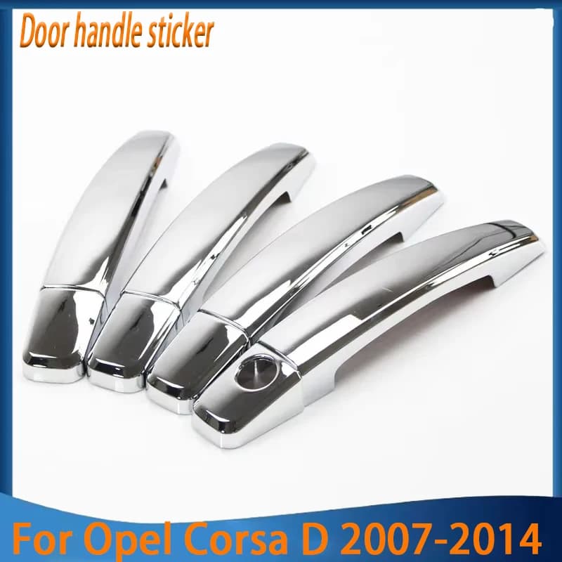 Chrome Car Door Handle Cover Trim Set Styling Accessories Stickers For Opel Corsa D 2007-2014 Vauxhall
