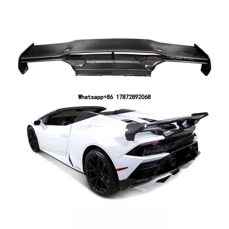 V Style Carbon Fiber Spoiler for Huracan LP610 EVO Car Accessories Auto Parts Rear Wing