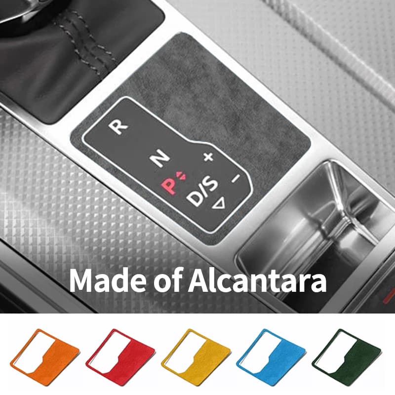 For Audi C8 A6 A7 S6 S7 (2019-2025) Sport Car Gear Shift Cover Panel Trim Sticker Made of Alcantara Interior Tuning Accessories