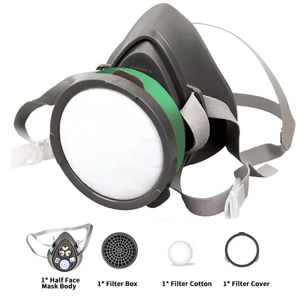 CF3300 Industrial Respirator Half Face Gas Mask Anti-toxic Gas and Dust with Activated Carbon Filter