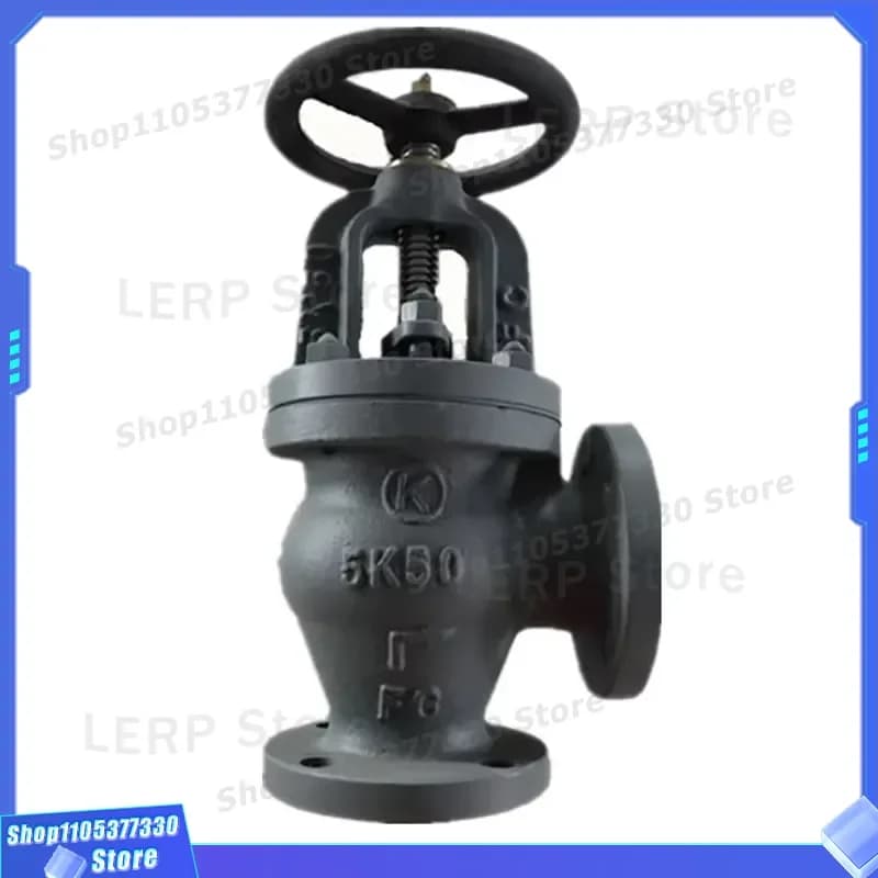 JIS Marine Angle Ball Valve Cast Iron FC200 High Pressure Industrial Piping Fitting Durable Corrosion Resistant Control