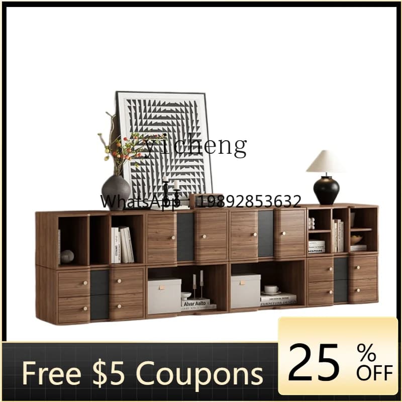 Antique Chest of Drawers Combined TV Cabinet Solid Wood Cabinet Bedroom Bedside Module Cabinet Living Room Storage