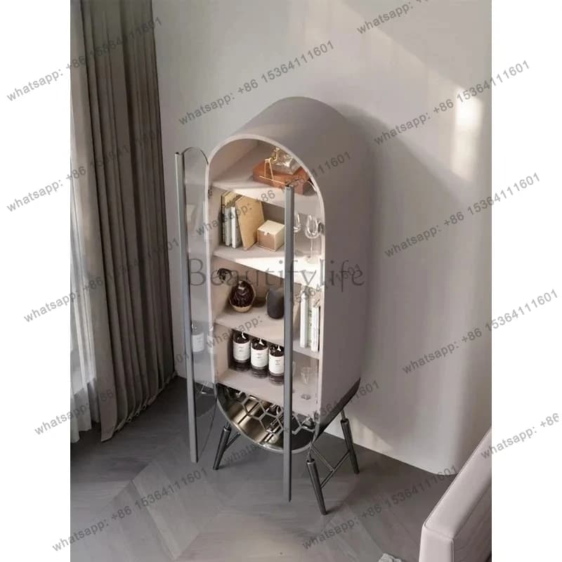 exquisite simple wine cabinet post-modern simple villa bar glass display side cabinet