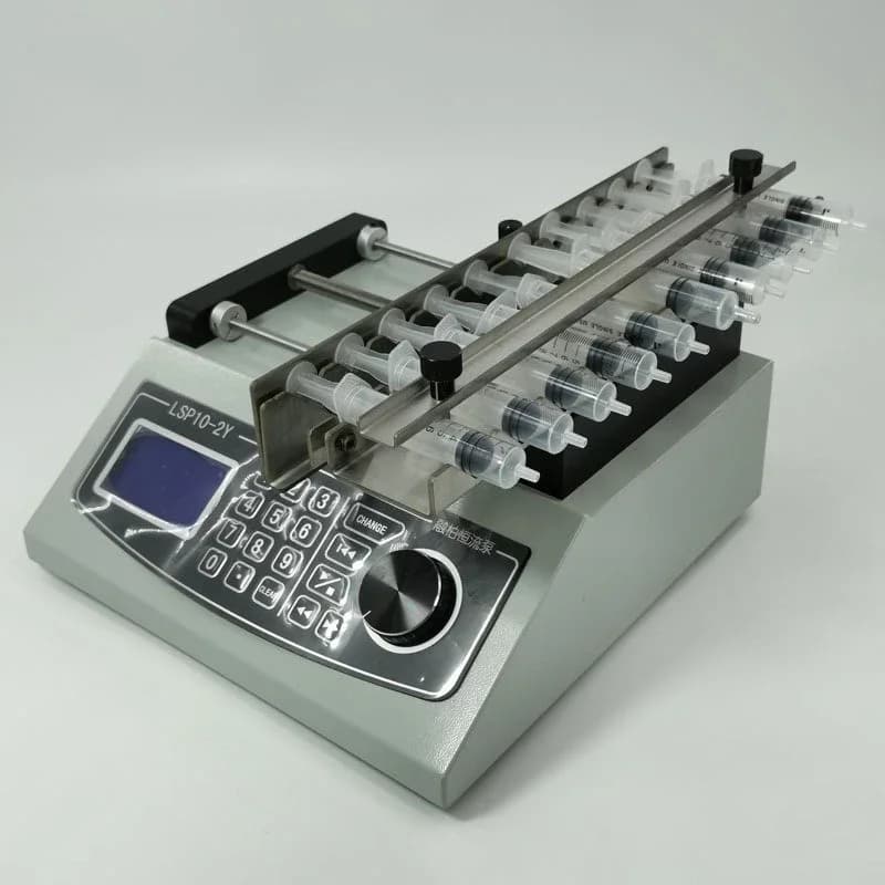 Pump double channel independent control microfluidic electrospinning thrust injection anti-high pressure