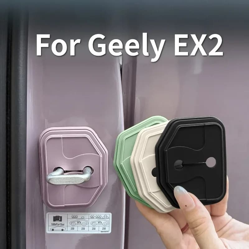 For Geely EX2 Car Door Shock Absorber Lock Cover Original Color Silicone Interior Sticker