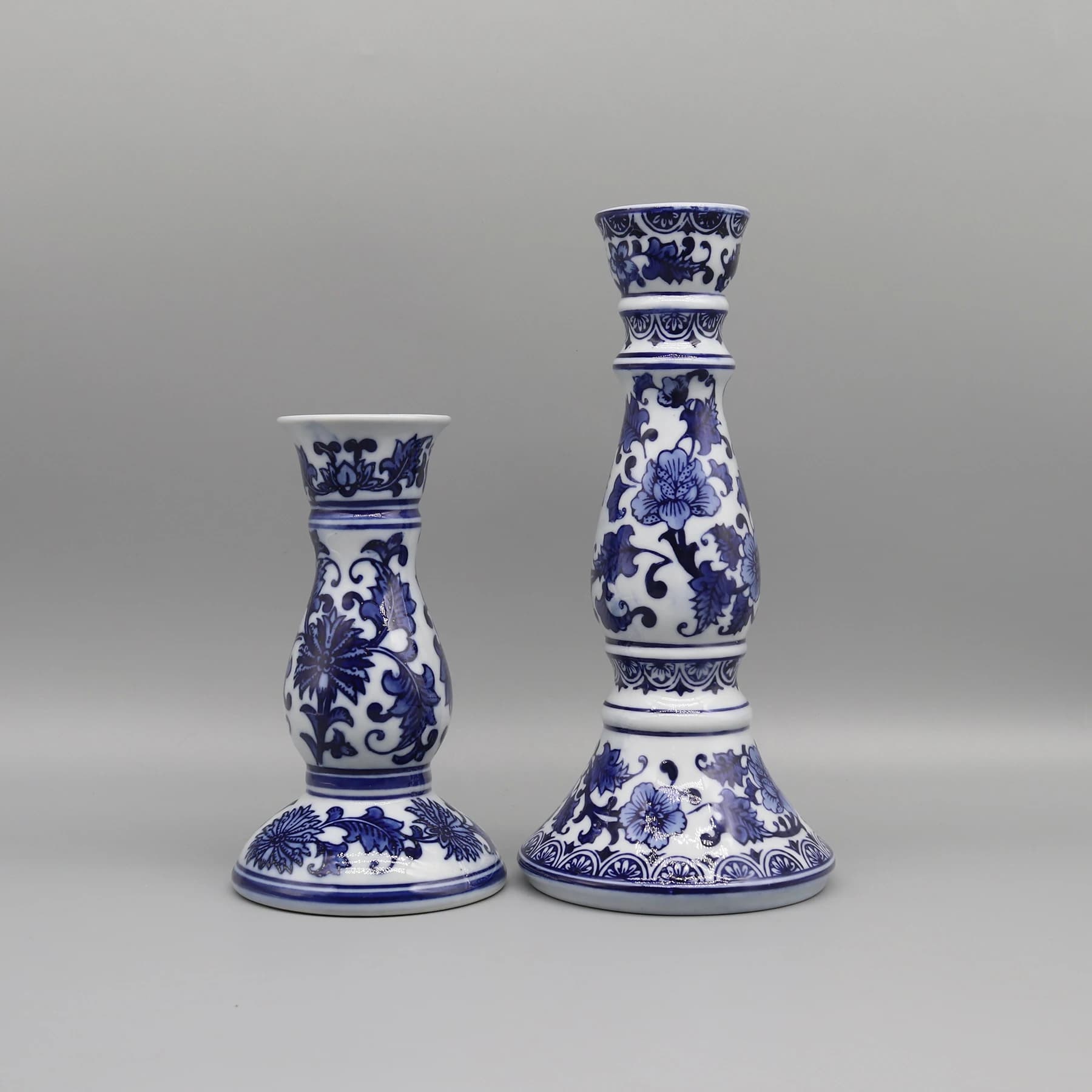 Ceramic Candle Holder, Blue and White Ceramics, Table Accessory