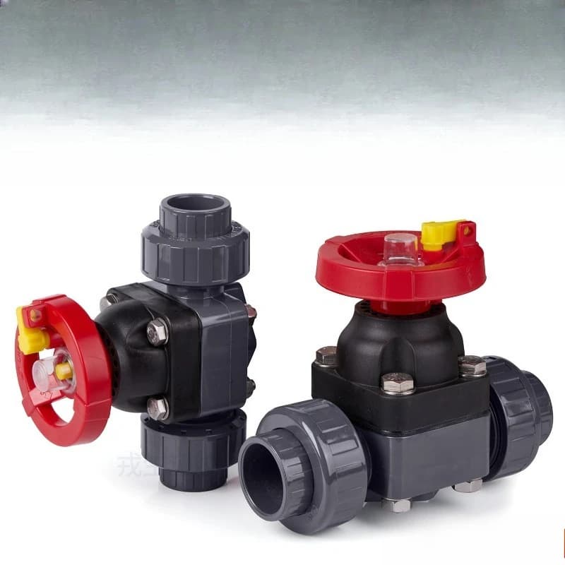 UPVC flexible diaphragm valve flow water control valve PVC pipe globe valve trimming valve ammonia valve unidirectional