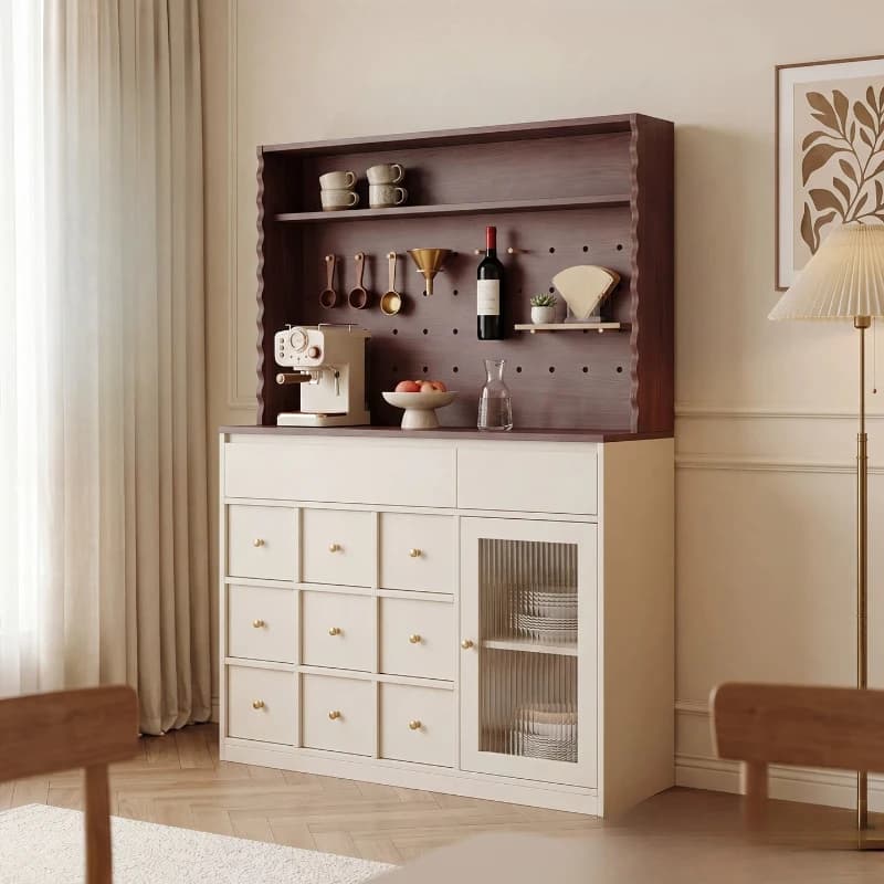 LTT French cream style dining side cabinet living room integrated tea cabinet household large capacity