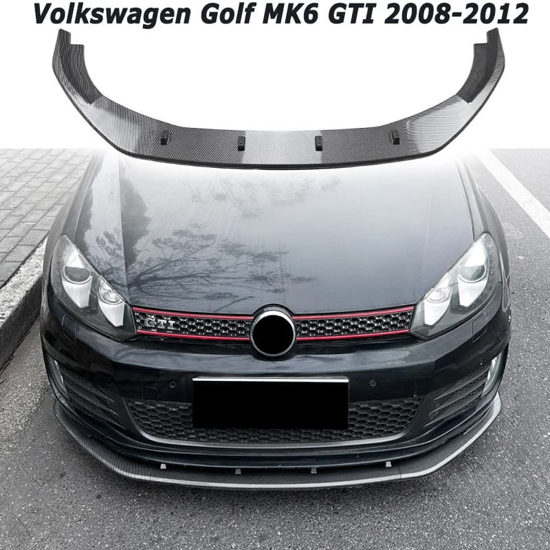 Car Front Bumper Lip For Volkswagen VW Golf MK6 GTI 2008-2012 Diffuser Splitter Spoiler Exterior Tuning Parts Car Accessories