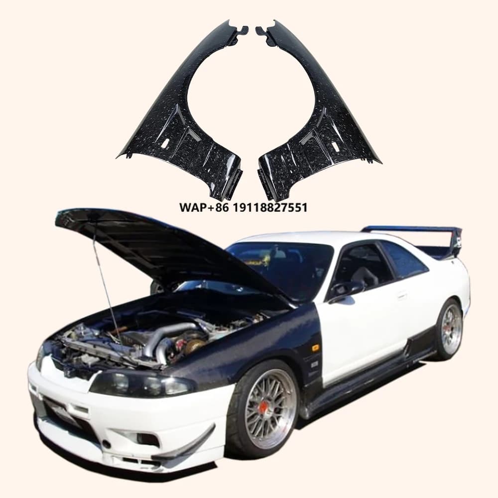 For Skyline R33 (GTR Only) Body Parts BN-Style Forged Carbon Front Fender Pair