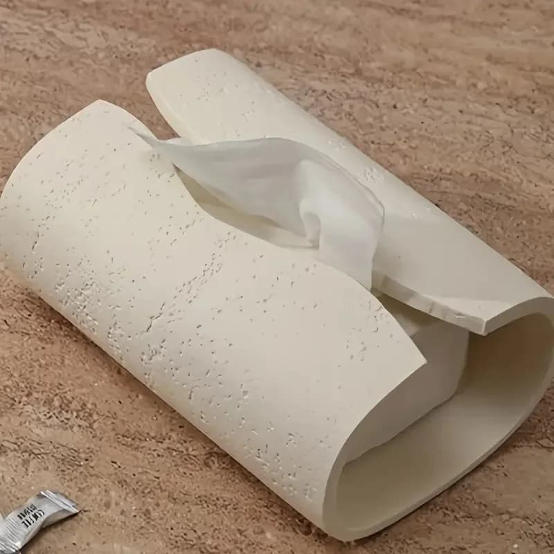 1PC Simple Style Vintage Cave Stone Tissue Box Resin Coffee Table Napkin Paper Organizer Box Bathroom Living Room Decoration Tab