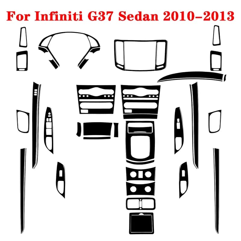 For Infiniti G37 Sedan 2010 2011 2012 2013 Cover Trim Car ABS Piano Black Stickers Interior Decorative Accessories Window Lift