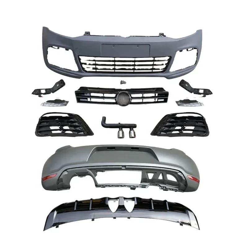 Factory direct Car bumper For  POLO 2011-2016 Upgr R Style Front bumper Rear bumper Grille Exhaust