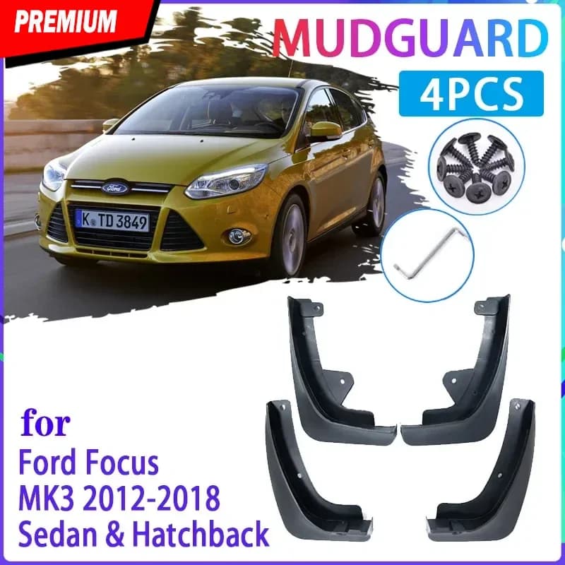 For Ford Focus 3 MK3 2011~2018 4 PCS Car Mud Flaps Mudguard Splash Guards Fender Mudflaps Auto Accessories