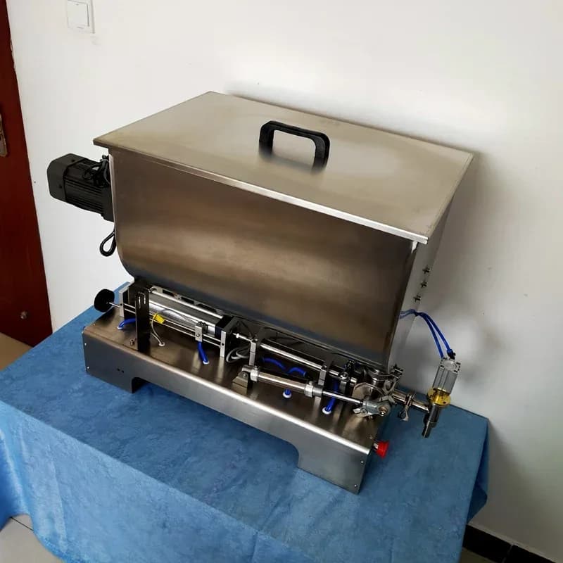 PBOBP Horizontal Pneumatic Paste Mixing Filling Machine Paste Liquid Dual Use Hot Pepper Sauce Viscous Honey Sauce Filling Machi