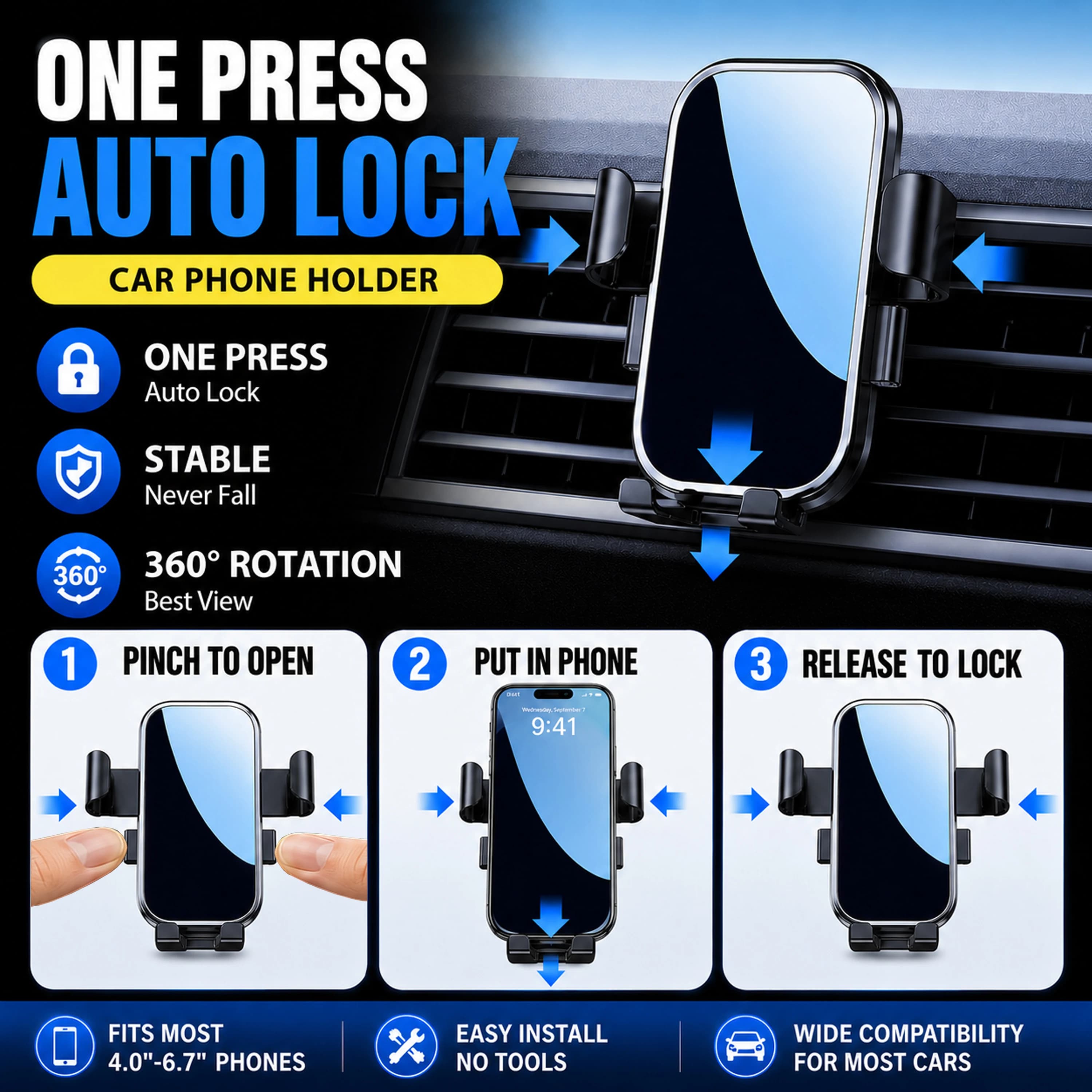 for Mazda 6 GJ Facelift 2019-2021 2022 2023 LHD RHD Mobile Phone Bracket, Dashboard Mount Simple Installation Car Accessories
