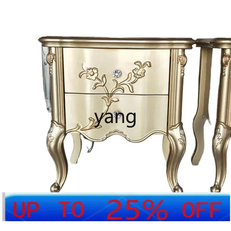 LH  all solid wood bedside light luxury bedroom neoclassical storage decorative cabinet