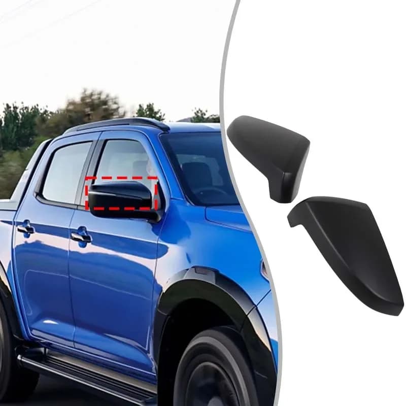 ABS Carbon Fiber For Mazda BT50 2020-2025 lsuzu D-MAX 2022-2024 Car exterior mirror decoration sticker Car accessories 2Pcs