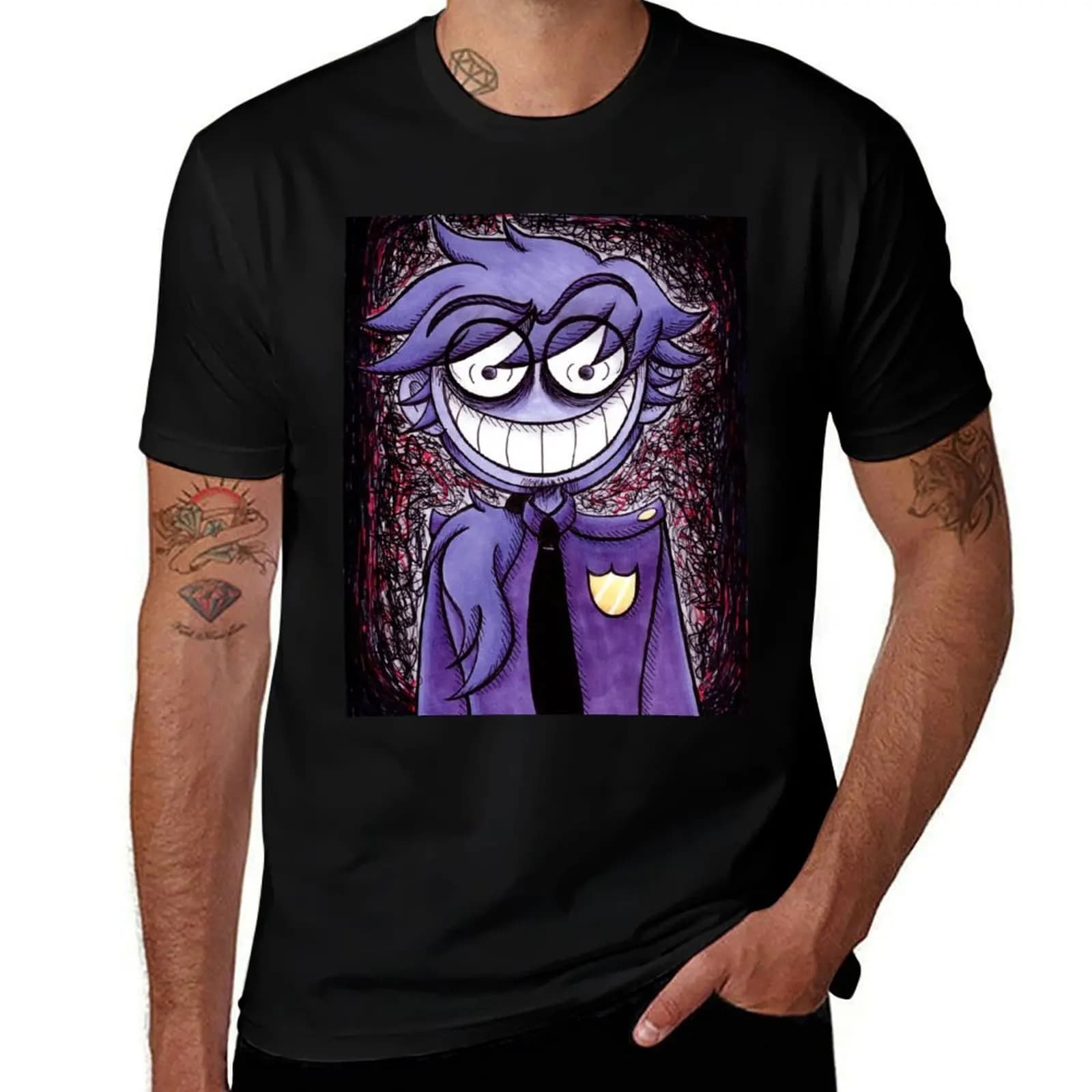Purple Guy - William Afton - Smile T-Shirt Plus Size Comfort Fit Tee T-Shirt