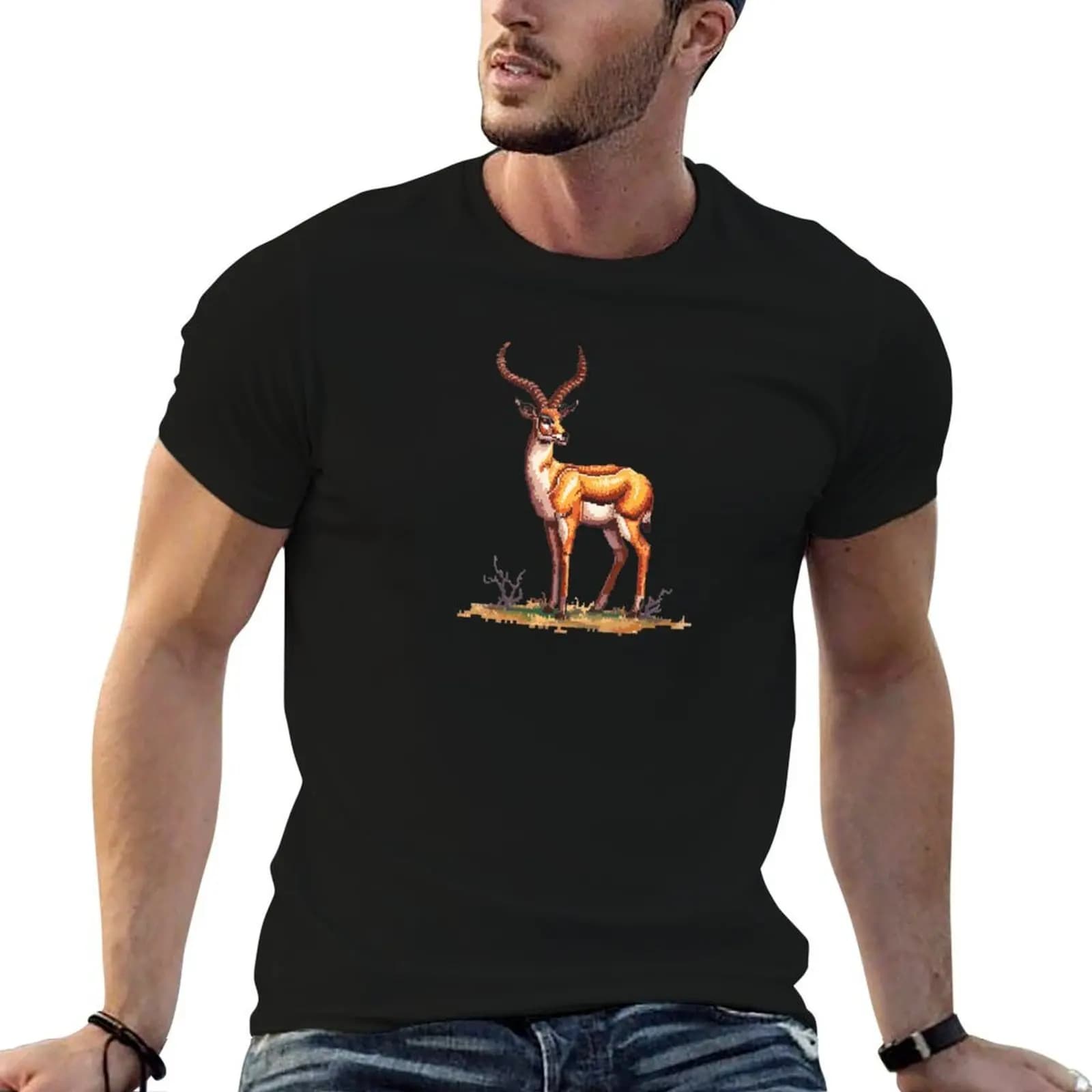 16-Bit Antelope T-Shirt oversized graphic tee aesthetic clothes mens big and tall t shirts