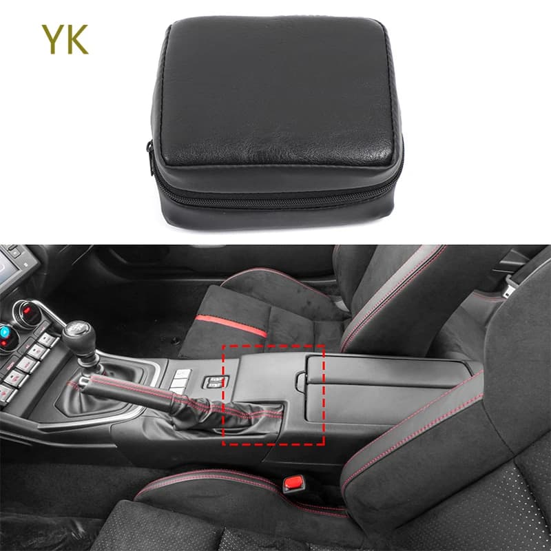 Leather Black Car Armrest Box Increase Pad For Subaru BRZ Toyota GR86 2022-2025 Interior Car Accessories