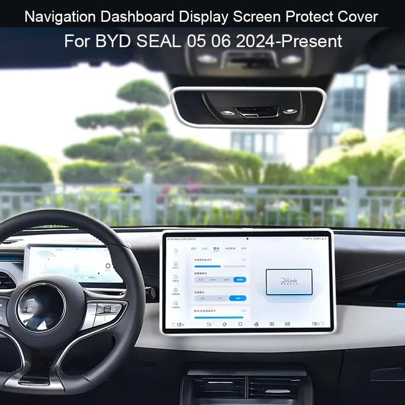 For BYD SEAL 05 06 10.1" 12.8" Car Navigation Dashboard Display Screen Protective Silicone Cover Auto Inner Mirror Protect Cover